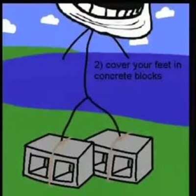 water floats on concrete