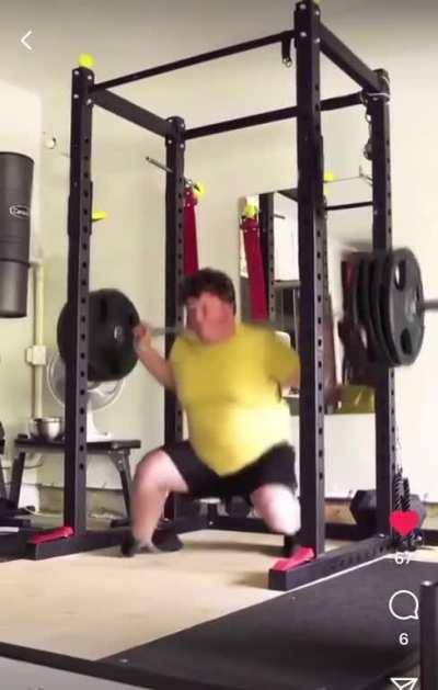 Remember to always have a spotter when you're squatting