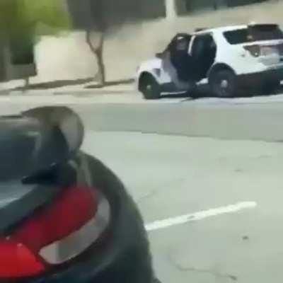 To lock the criminal in the cop car