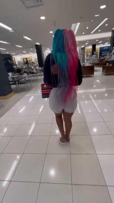 Remote vibrator makes woman squirt in public