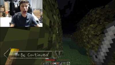 This enderman SHOCKED him (literally) (like actually electrocuted)