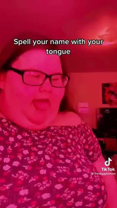 She's spelling the hell out of something