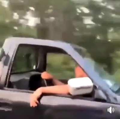 looks like if he crashes the airbags got his back ;)