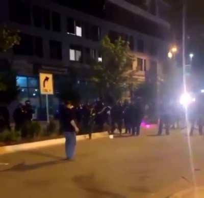 Grand Rapids PD fires a tear gas canister at an unarmed man (right after they maced him) point blank to the face
