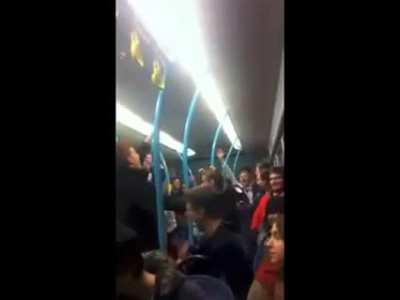 Lad banter on the bus