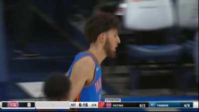 [Highlight] Chet Holmgren knocks down his 3rd three in the 1st qtr