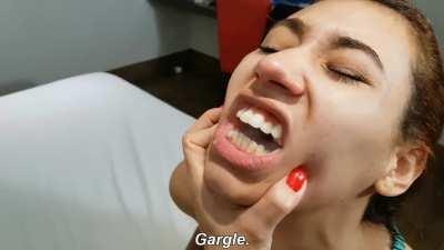 Slapped and forced to swallow spit