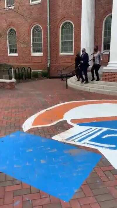 Getting embarrassed by the president of the school