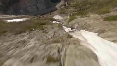 [Cross Post from r/Colorado] Bet you've never seen i70 like this before: flying down an avalanche path at 80+ MPH