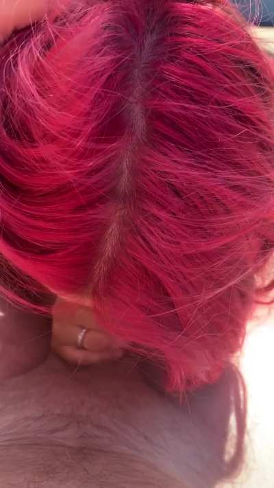 Sucking my husbands dick on the porch led to a group of our neighbors coming outside to jerk off to us, we all cheered once my hubbie came!