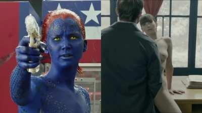 Jennifer Lawrence - Superhero Dressed vs Undressed