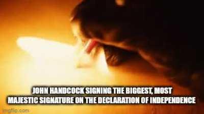 His signature was the biggest of them all