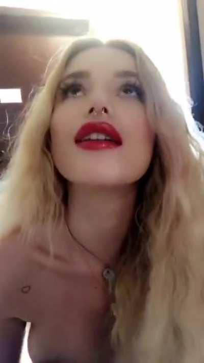 Teasing her nipple again