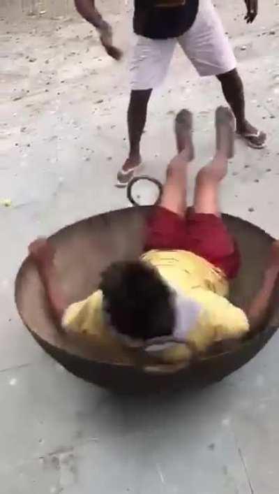 A fattu friend on rollercoaster