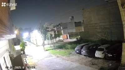 Pakistan attempted to attack Punjab state in India at around 1:05 am on 8th May 2025. Security camera footage shows possible Indian SAMs intercepting Pakistani attacks.