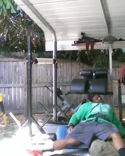 Behold, the importance of spotters.