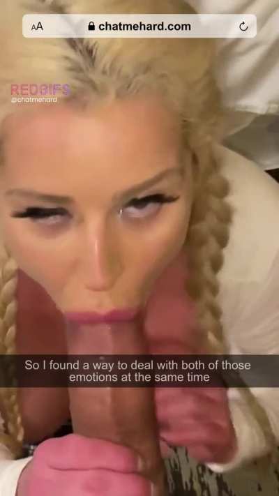 I've been blowing my son to make him feel better