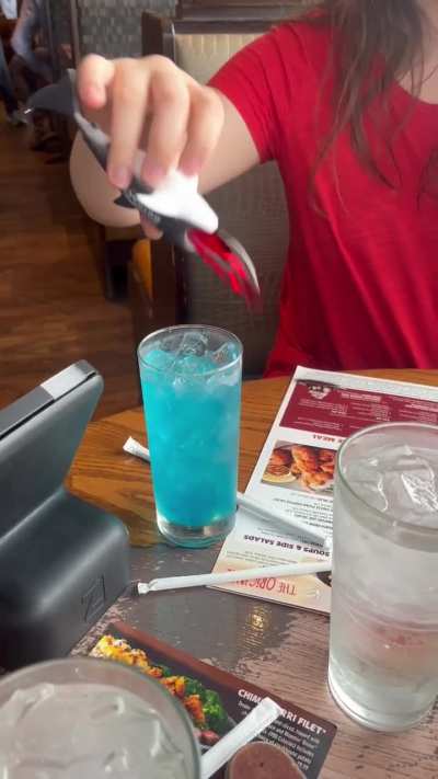 My daughter's first ever alcohol drink on her 21st birthday.