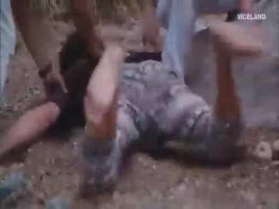 Dude smoking venom from a psychedelic toad