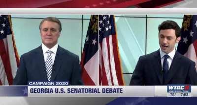 The incumbent senator from Georgia gets decimated by his challenger during a debate