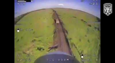 Another attack on an armored personnel carrier with a crew by adam tactic kamikaze team!