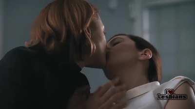 Louisa Krause and Anna Friel.