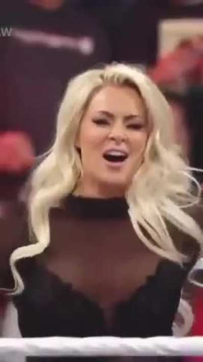 Maryse in a see thru top and leather pants