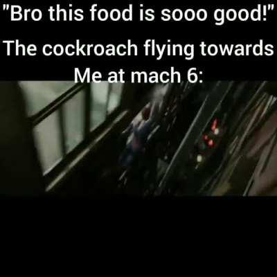 my greatest dinner was ruined by a humongous cockroach 😔