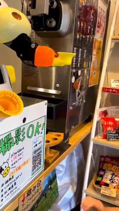 to fill an ice-cream cone