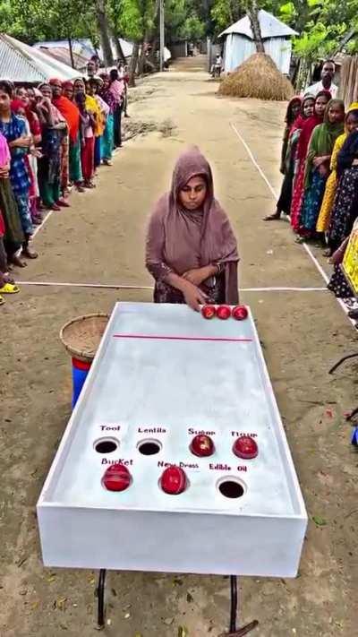 Winning an interesting game. Watch for the second person