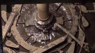 Kickstarting a hydroelectric turbine (view from the intake)