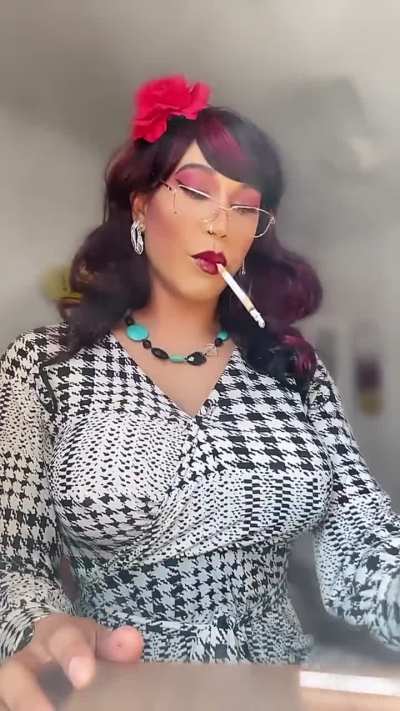 Smoking secretary...