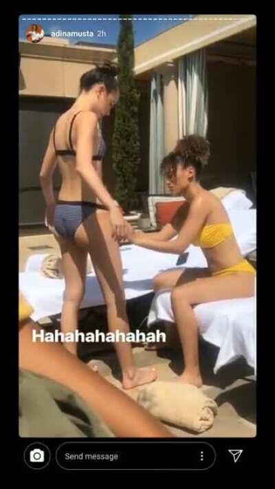 Roni's cute butt in a bikini on insta stories