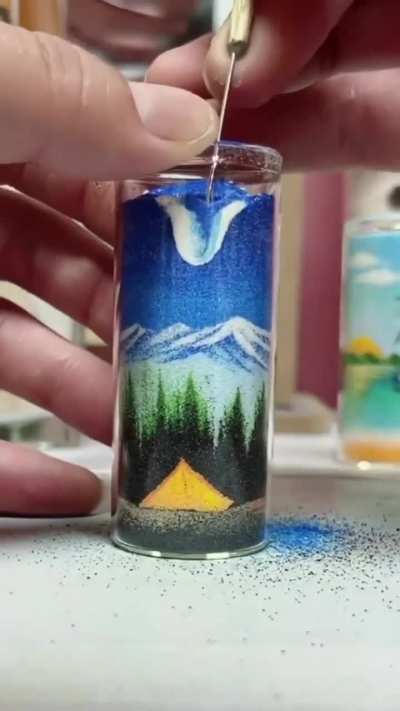 Sand art in a bottle