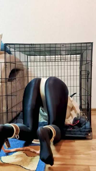 Past experience has taught me that when I’m bound in a straitjacket, the only way to get out of a cage is butt first 🤭