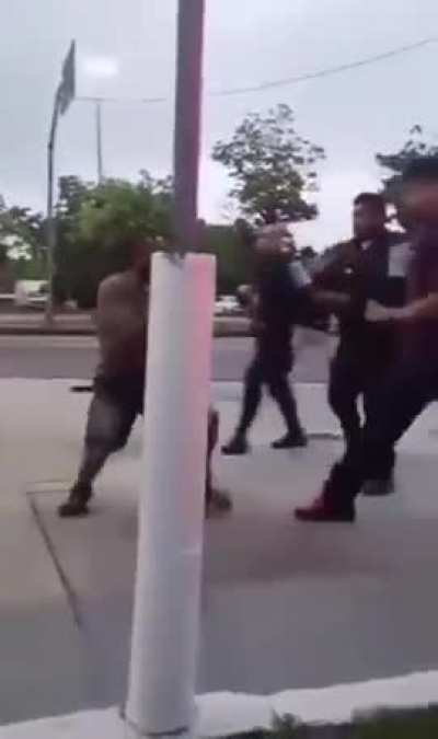 Police Break Up Fight with Mace