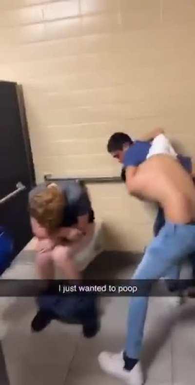Guy just wanted to poop!