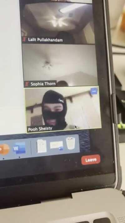 Zoom crashers... keep doing what you do it makes online class fun