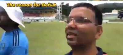 Jaiswal getting some Pre Match motivation from Captain 