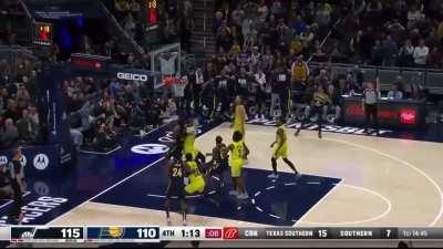 [Highlight] Tyrese Haliburton leaves Olynyk looking for help after the filthy stepback ankle breaker