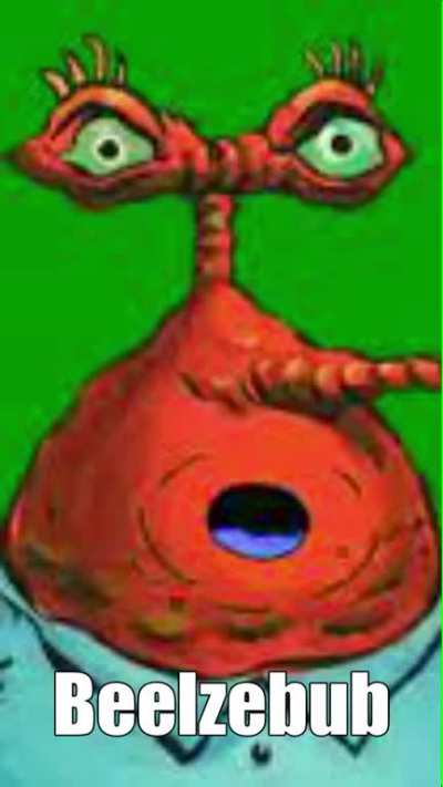 spongebob got some satan energy