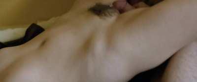 Guy cums all over Diana Cavallioti's hairy pussy in Ana, My Love (2017)