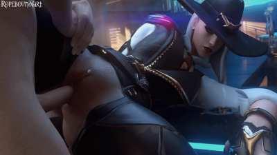 Ashe fuck (ropeboundart, volkor)
