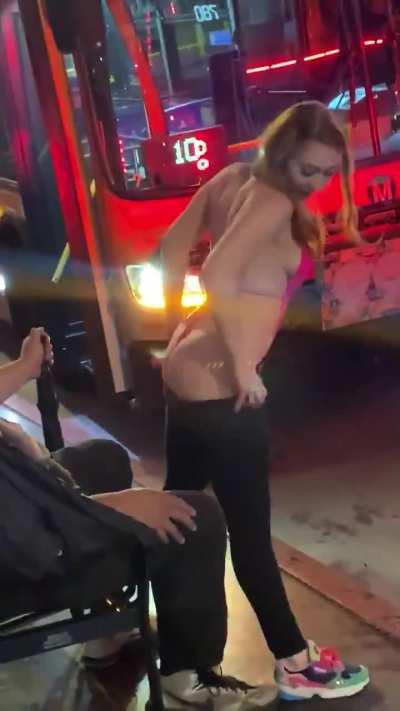 Public lap dance to a stranger