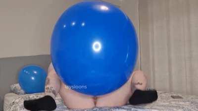 Playing with big balloons! 🤭🤭💙💙