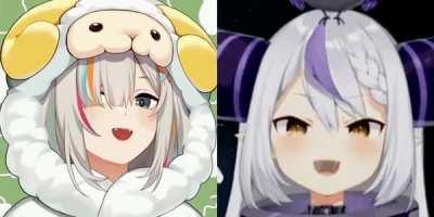 Auntie Botan playing Peek-a-boo with baby Laplus