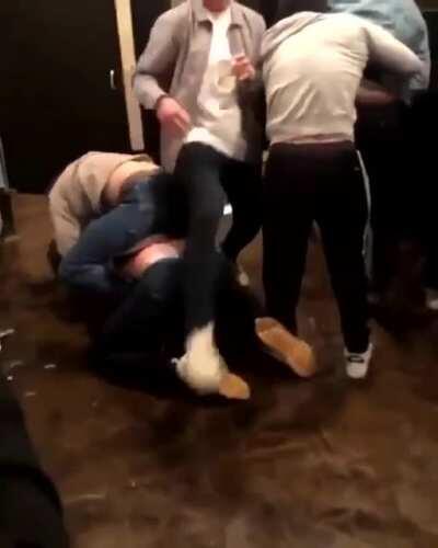 STJFH WCGW OSU football players picking a fight with amateur MMA fighters. In the men's bathroom.