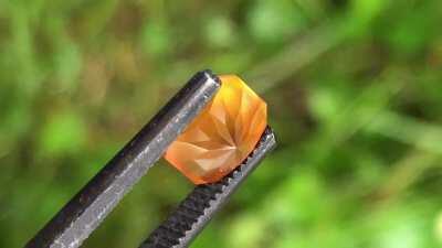 Mandarine hessonite garnet !! Perfect glow included yes and makes it look great.1.9 ct 7.4x5.2 size precision cut by me :) $250 free shipping in USA international shipping available...Thank you !!!