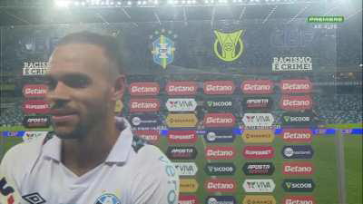 Primeira entrevista pós jogo de Braithwaite. E assim o Brasileirão ganha um novo personagem.