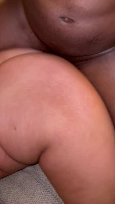 He gets to do whatever he wants to me, luckily for me he wants to stretch my pussy out with his bbc